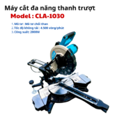 MÁY CẮT NHÔM CÓ NGHIÊNG CÓ TRƯỢT CLASSIC CLA-1030 Công suất 2000W ,TẶNG KÈM LƯỠI CẮT GỖ 255mm (Sao chép)