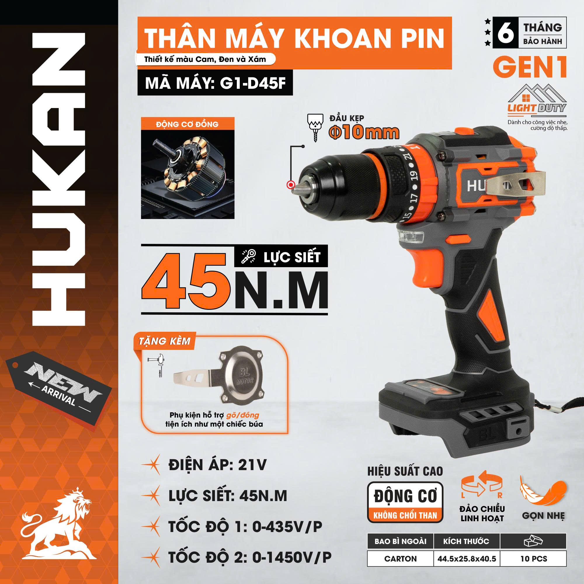 THÂN MÁY KHOAN 10MM (GEN1) - F G1-D45F THÂN MÁY KHOAN 10MM (GEN1) - F G1-D45F