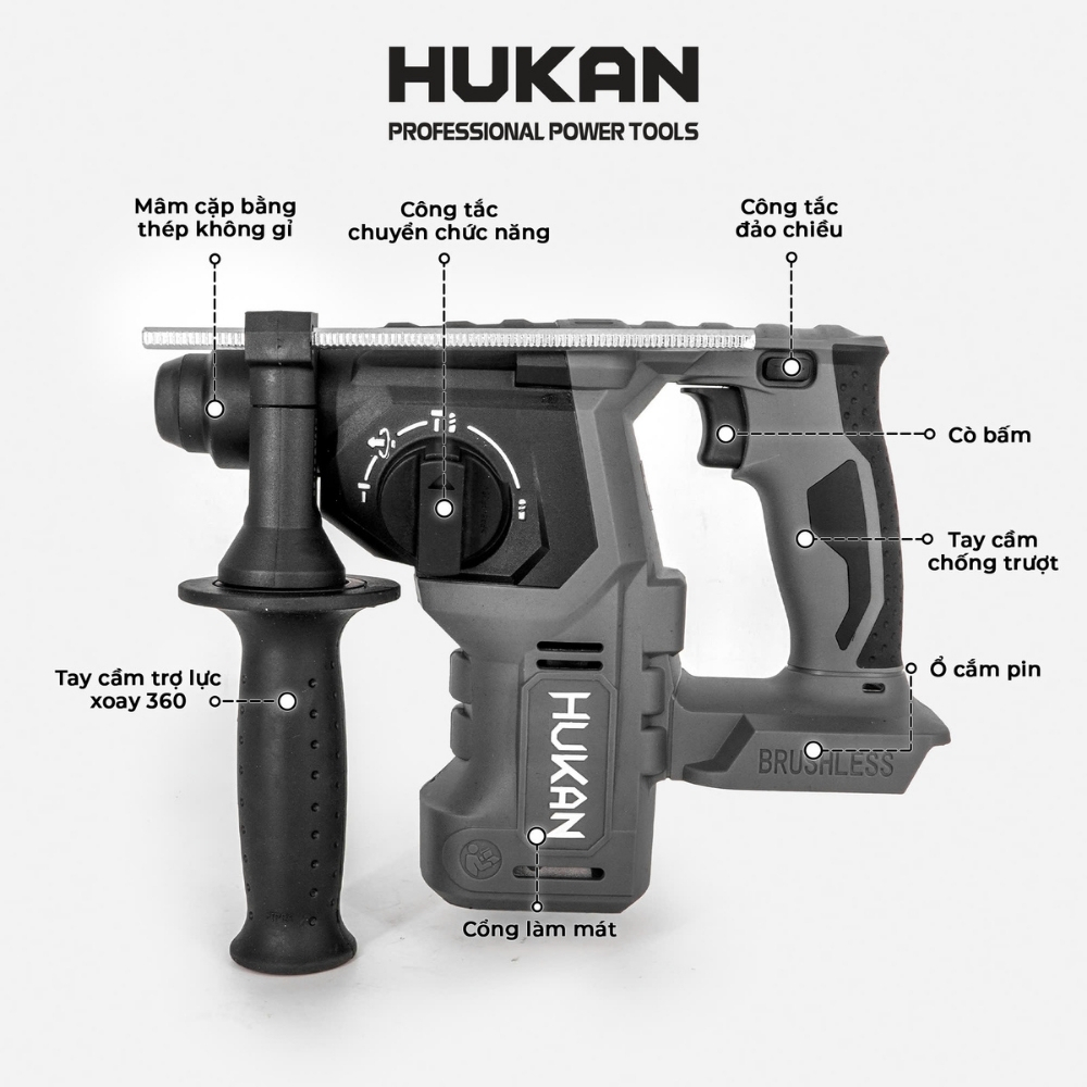 THÂN MÁY KHOAN BÊ TÔNG PIN 3 CHỨC NĂNG (GEN 1) - F G1-KBT2707 2 THÂN MÁY KHOAN BÊ TÔNG PIN 3 CHỨC NĂNG (GEN 1) - F G1-KBT2707 2