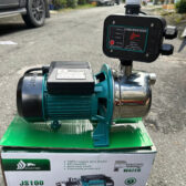 Máy bơm nước ly tâm INOX Shanying JS-100 750W. Kèm Rơ le tự động ngắt. Dùng cho bơm nước thải, nước giặt, axit