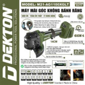 Máy mài góc không bánh răng Pin Dekton M21-AG1100XGLT