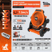 Thân Quạt Phun Sương HUKAN G3-LMF190MM Dùng Pin 21V & Điện 220V, Cánh 190mm, AC/DC, Xoay 360° (chưa pin sạc )