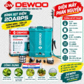 Bình phun thuốc trừ sâu Dewoo DW20A8PS 1 bơm 20 lít