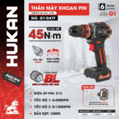 THÂN MÁY KHOAN 3 CHỨC NĂNG - 10MM HUKAN G1-D47F
