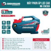 Máy rửa xe NAKAWA 3000W NK-CW30A (có chỉnh áp) có rơ le chống giật